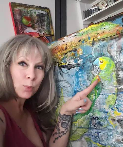 Colleen with painting